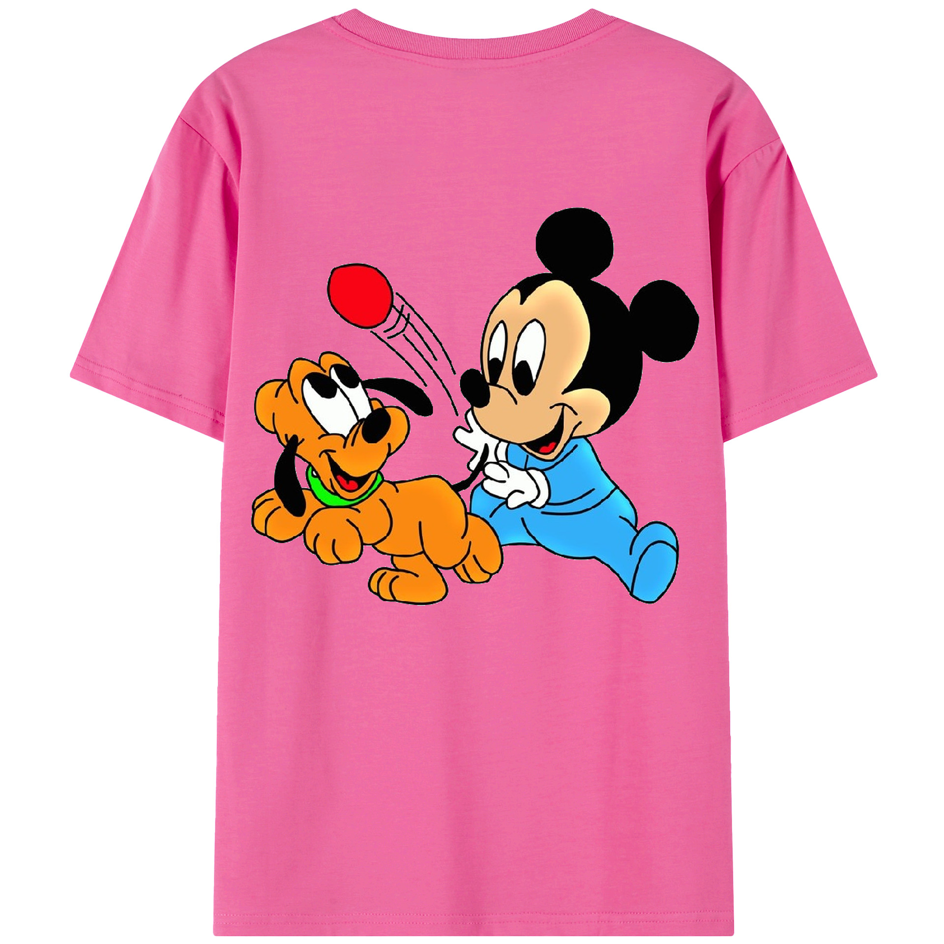 （画像用） ミッキーマウス Mickey Mouse レディース半袖Tシャツ(バックプリント)